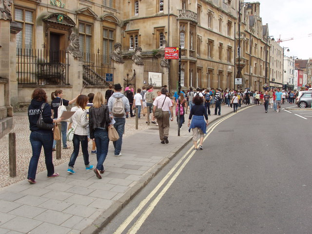 Group of tourists in The Broad Oxford geograph.org .uk 1399624