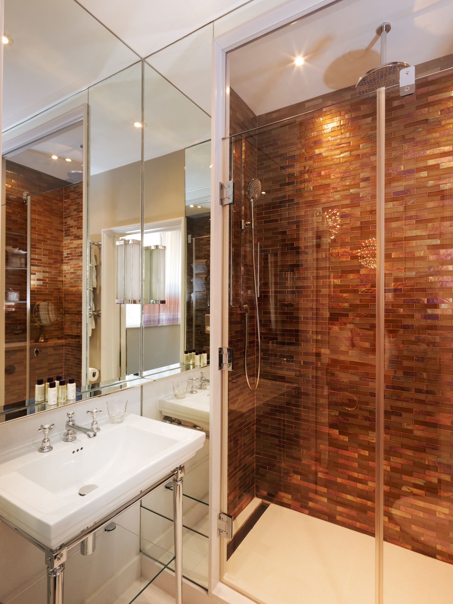 INSIDE LOOK: The Townhouse Residences at The Athenaeum Hotel 14 Athenaeum Copper Bathroom