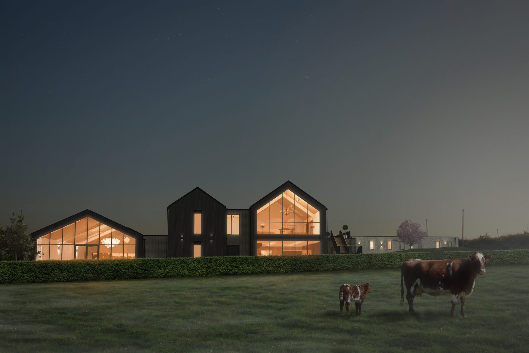 Donnington Valley Evening Field view near copy